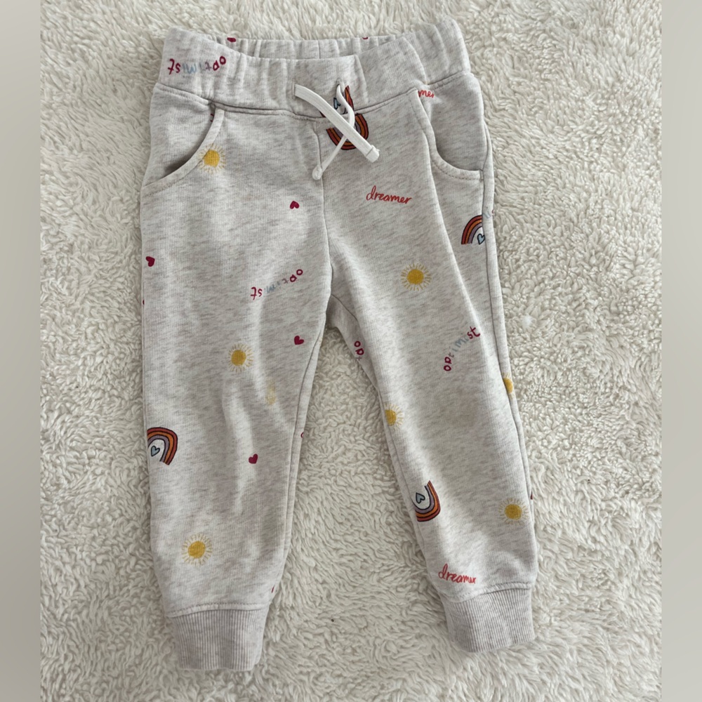 Old Navy Light Gray Joggers with Sun Detail